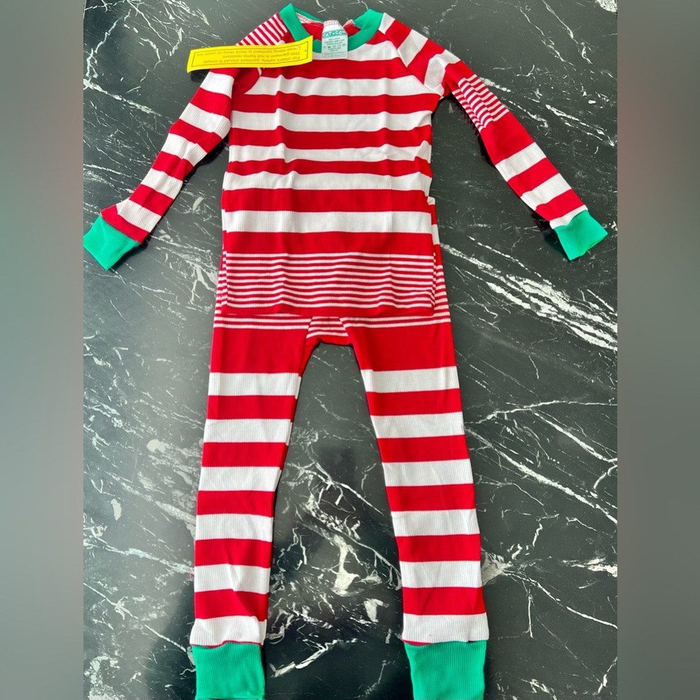 Cute toddler Christmas pajamas 18m 2t 3t 4t made inUSA cat+cow supima cotton new